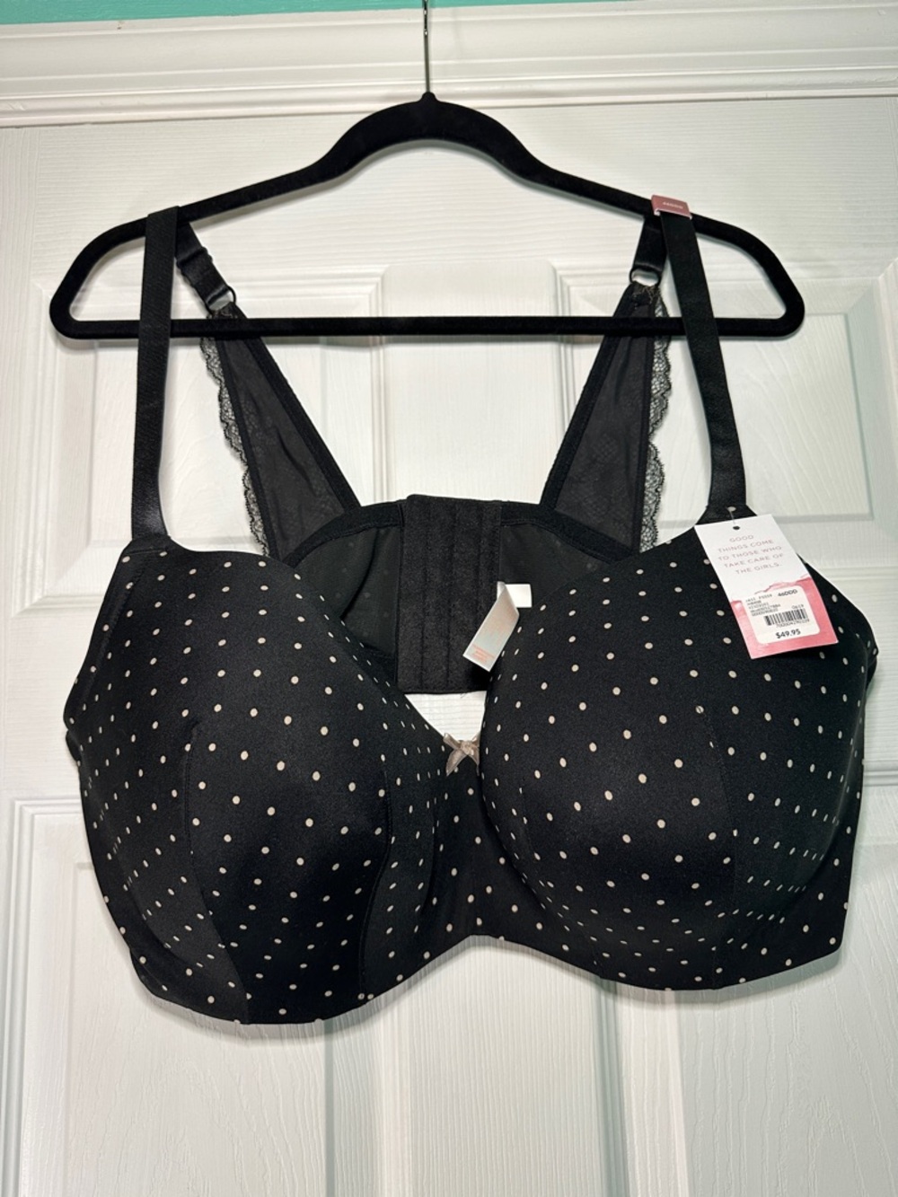Lane Bryant Black Polka Dot Full Coverage Bra
